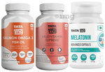 Combo Pack of Tata 1mg Multivitamin Supreme Capsule (60),Melatonin 10mg Advance Capsule (30) & Salmon Omega 3 Fish Oil Capsule (60)