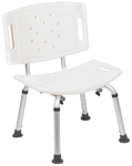 Entros SC6005 Premium Hight Adjustable Commode Shower Chair White