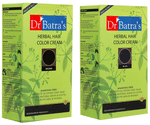 Dr Batra's Combo Pack of Herbal Hair Color Cream Black and Brown (130gm Each)