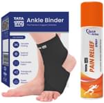 Combo Pack of Tata 1mg Ankle Binder Medium & Tata 1mg Pain Relief Spray (100gm)