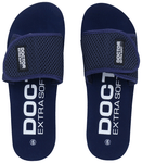 Doctor Extra Soft D 17 Orthopaedic and Diabetic Adjustable Strap Comfort Slippers for Women Navy 7