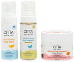 Citta Combo Pack of Gentle Foaming Baby Shampoo 150ml, Tender Foaming Baby Wash 150ml & Moisturizing Baby Balm 200gm