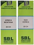 Combo Pack of SBL Nux Vomica Dilution 30 CH & SBL Arnica Montana Dilution 30 CH (30ml Each)