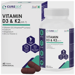 CURESEA Lifesciences Vitamin D3 + K2 Tablet with Calcium, Magnesium, Zinc & Vitamin C