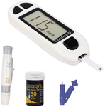Haiden Control D Blood Glucose Monitoring System with Lancet (10) & Strip (50) White