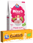 Bebe Burp Combo Pack of 6M+ Mixes Puffed Rice Porridge 200gm and 8M+ Whole Wheat & Banana Cookies 150gm