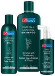 Dr Batra's Combo Pack of Hair Vitalizing Serum 125ml, Hair Fall Control Oil 200ml and Hair Fall Control Shampoo 500ml