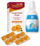 Combo Pack of Tata 1mg Tejasya Cough Relief Drops Orange (6) & Tata 1mg Saline Nasal Spray (20ml)