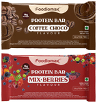 Foodiomax Protien Bar (60gm Each) 2 Coffee Choco & 2 Mix Berries