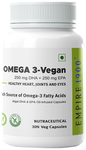 EMPIRE 1900 Omega-3 Vegan Capsules | Omega-3 for Vegetarians |Vegan Omega-3 Supplement |