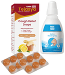 Combo Pack of Tata 1mg Tejasya Cough Relief Drops Honey lemon (6) & Tata 1mg Saline Nasal Spray (20ml)