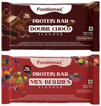 Foodiomax Protien Bar (60gm Each) 2 Double Choco & 2 Mix Berries