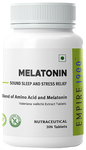 EMPIRE 1900 Melatonin | Natural Sleep Support | Non-Addictive | Insomnia & Stress-Relief | Tablet