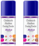 Alloes Alodust Antifungal Clotrimazole Absorbent Powder (100gm Each)