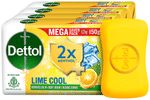 Dettol 2x Menthol Lime Cool Mega Saver Pack of Bathing Soap (150gm Each)