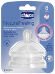 Chicco 2 Teat Natural feeling 6M+ F Fast