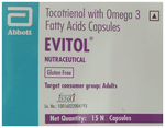 Evitol Tocotrienol Capsule with Omega 3 Fatty Acids Capsules | Gluten Free