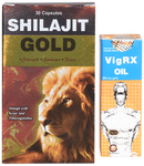 Combo Pack of Shilajit Gold 30 Capsule & Vigrx Oil 30ml