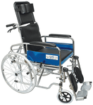 Entros KL608GCJ Foldable Recliner Wheelchair with Soft Commode Seat