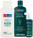 Dr Batra's Combo Pack of Hair Vitalizing Serum 125ml, Pro+ Intense Volume Shampoo 500ml and Hair Fall Control Shampoo 500ml