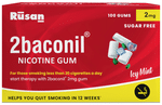 2baconil 2mg Nicotine Chewing Gum | Sugar-Free | Flavour Icy Mint
