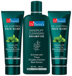 Dr Batra's Combo Pack of Dandruff Cleansing Shampoo 200ml and Oil Control Face Wash (2x100gm)