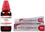 Combo Pack of Dr Willmar Schwabe India Berberis Aquifolium Mother Tincture Q 30ml & SBL Berberis Aquifolium Gel 25gm
