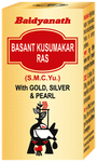 Baidyanath Basant Kusumakar Ras (S.C.M.Yu) Ayurvedic Tablet with Gold, Silver & Pearl | Maintains Blood Glucose Level