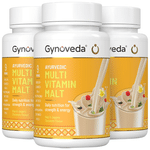 Gynoveda Ayurvedic Multi Vitamin Malt (250gm Each) for Strength & Energy | Ragi & Jaggery Chocolate