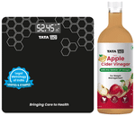 Combo Pack of Tata 1mg Digital Weighing Scale & Tata 1mg Organic Apple Cider Vinegar with the “Mother of Vinegar” (500ml)