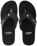 Doctor Extra Soft D24 Orthopaedic | Diabetic | Comfortable | MCR | Flip-Flop for Men Black 5