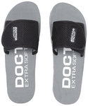 Doctor Extra Soft D 17 Orthopaedic and Diabetic Adjustable Strap Comfort Slippers for Women Grey 9