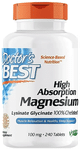 Doctor's Best High Absorption 100% Chelated Magnesium Tablet | For Heart, Circulation, Brain & Energy
