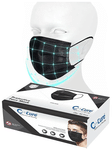 C Cure Protective Face Mask, 3 Ply Mask with Earloop (50 Each) Black
