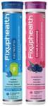 Combo Pack of Fixuphealth Electrolytes Effervescent Tablet Lemon (20) & Fixuphealth Glutathione 500mg Effervescent Tablet Strawberry (15)