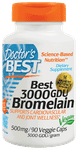 Doctor's Best Best 3000 GDU Bromelain Veggie Capsule | For Digestion & Joint Comfort