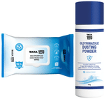 Combo Pack of Tata 1mg Multipurpose Germ Protection Wipes (72) & Tata 1mg Antifungal Dusting Powder (100gm)