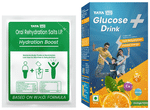 Combo Pack of Tata 1mg ORS Hydration Boost (21.8gm) & Tata 1mg Glucose + Drink for Instant Energy Orange (500gm)