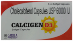 Calcigen D3 Softgel Capsule from Cadila for Bone Health and Muscle Fatigue