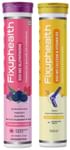 Combo Pack of Fixuphealth Calcium 500mg & Vitamin D3 Effervescent Tablet Orange (20) & Fixuphealth Glutathione 500mg Effervescent Tablet Strawberry (15)