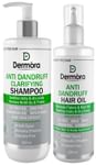 Combo Pack of Dermora Anti Dandruff Clarifying Shampoo 300ml & Anti Dandruff Hair Oil 200ml