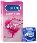 Durex Extra Thin Condom Bubblegum
