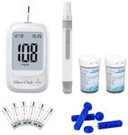 Aspen Gluco Chek Blood Glucose Glucometer Kit with 25 + 25 Strips, 10 Lancets and A Lancing Device Free