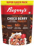Bagrry's Crunchy Dark Choco Berry Muesli with Almonds, Quinoa & Cranberries