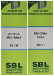 Combo Pack of SBL Bryonia Alba Dilution 30 CH & SBL Arnica Montana Dilution 30 CH (30ml Each)
