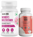 Combo Pack of Tata 1mg Women's Multivitamin Veg Tablet (60) & Tata 1mg Multivitamin Supreme, Zinc, Calcium and Vitamin D Capsule (60)