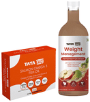 Combo Pack of Tata 1mg Weight Management Juice (500ml) & Tata 1mg Salmon Omega 3 Fish Oil Capsule (30)