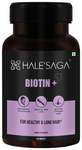 Halesaga Biotin+ 10000mcg for Healthy and Long Hair Veg. Capsule