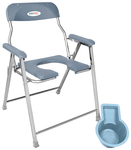 Ambitech Premium Stainless Steel Foldable Jumbo Commode Chair
