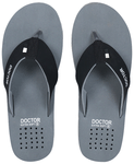 Doctor Extra Soft D24 Orthopaedic | Diabetic | Comfortable | MCR | Flip-Flop for Men Grey 7